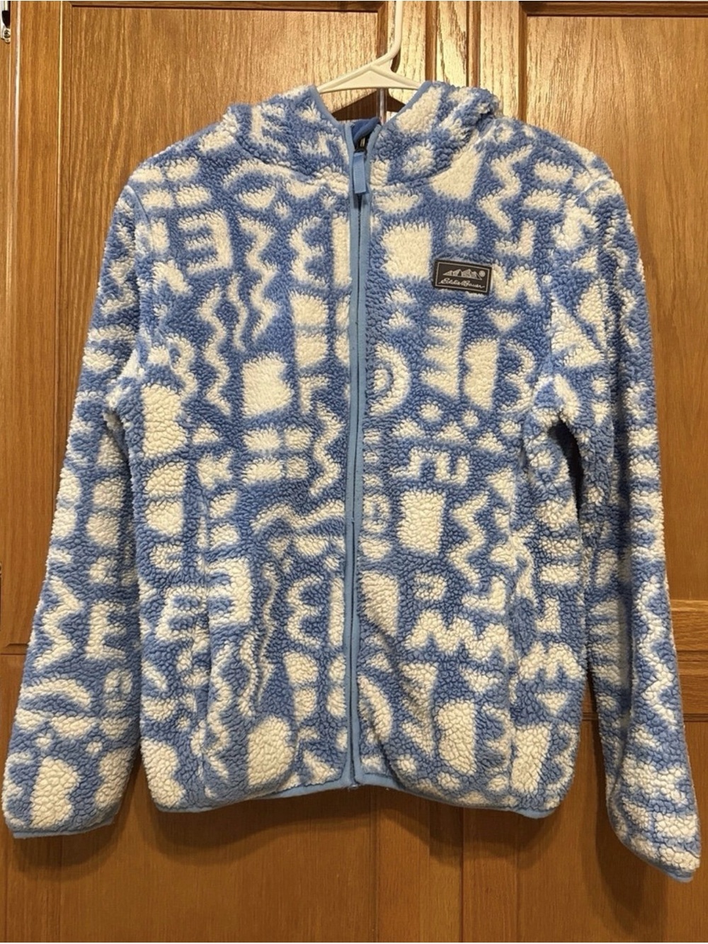 Eddie Bauer Blue & White Sherpa Zip-Up Jacket for Kids